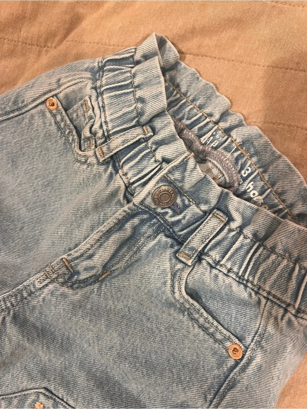 GAP Light Blue Denim Jeans with Embroidered Flowers